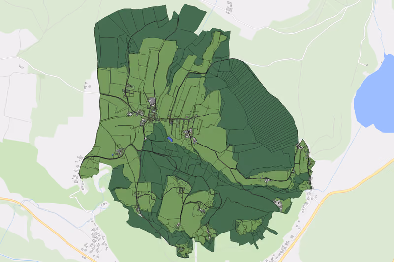 Kartenvorschau des Bodenverbrauchs der KG Proboj