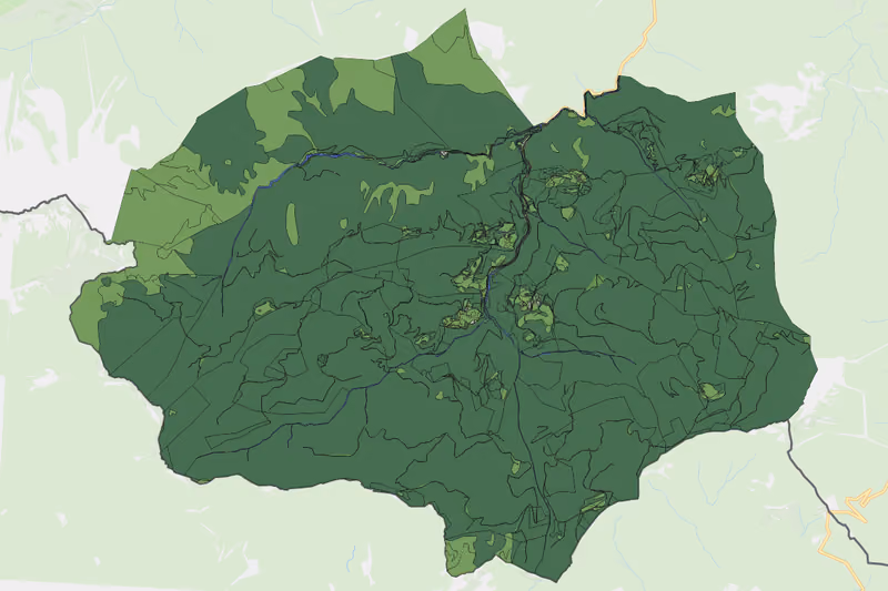Kartenvorschau des Bodenverbrauchs der KG Trögern