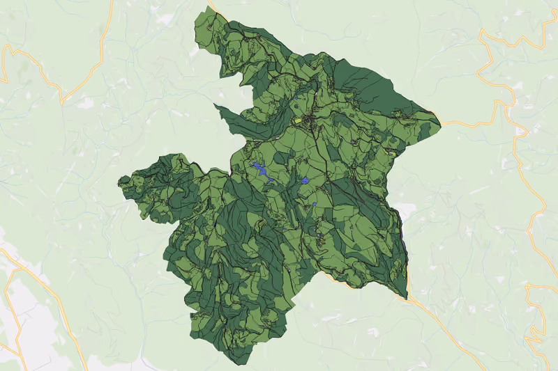 Kartenvorschau des Bodenverbrauchs der KG Diexerberg