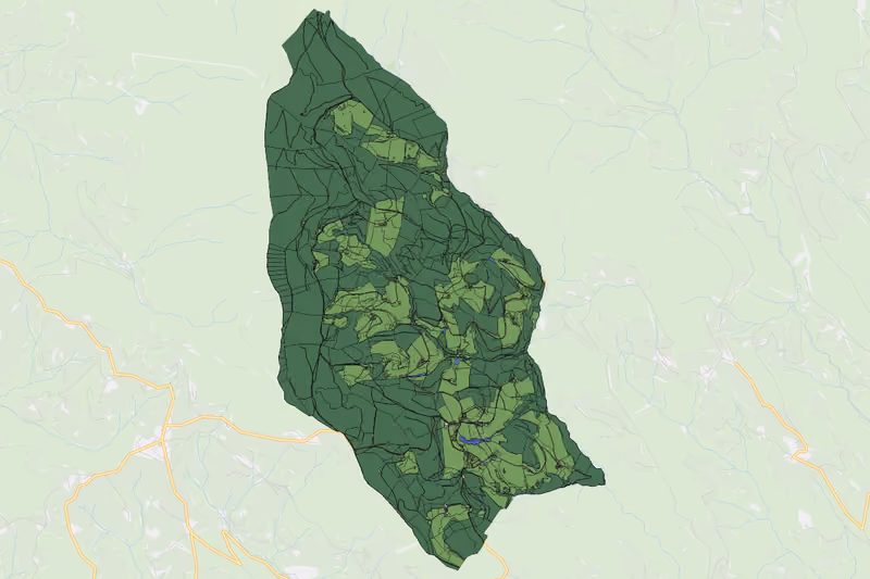 Kartenvorschau des Bodenverbrauchs der KG Grafenbach