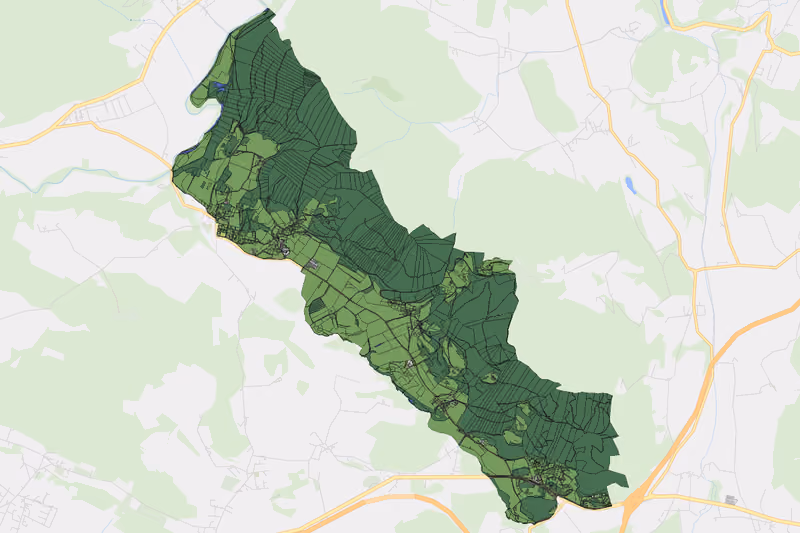 Kartenvorschau des Bodenverbrauchs der KG Greuth