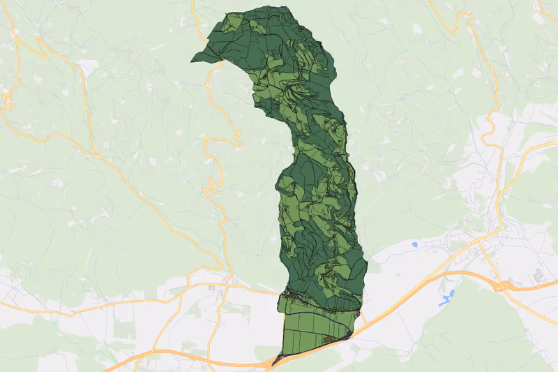 Kartenvorschau des Bodenverbrauchs der KG Großenegg