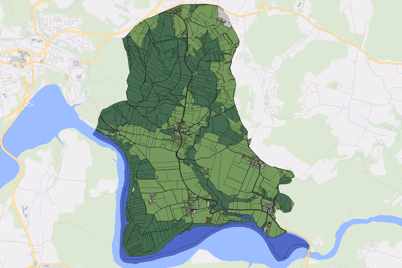 Kartenvorschau des Bodenverbrauchs der KG Gurtschitschach