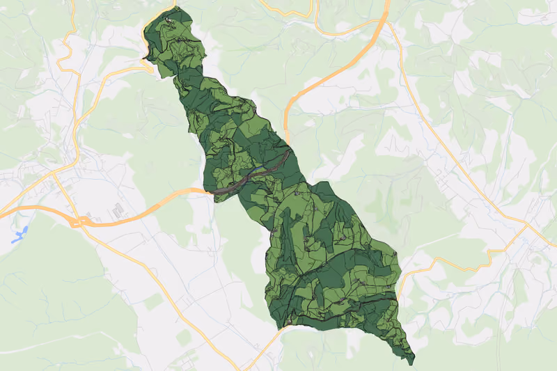 Kartenvorschau des Bodenverbrauchs der KG Haberberg
