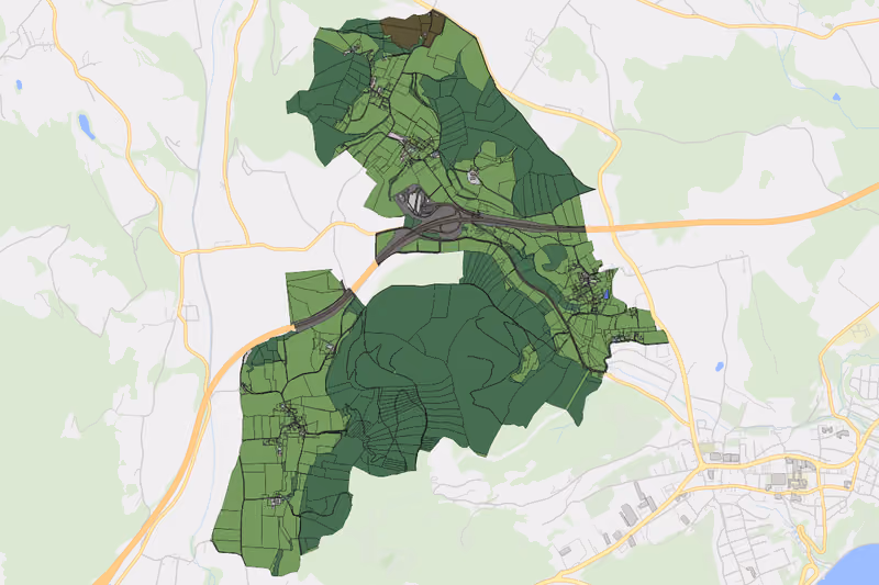 Kartenvorschau des Bodenverbrauchs der KG Kaltenbrunn