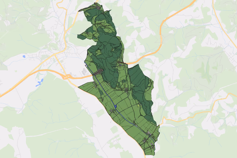 Kartenvorschau des Bodenverbrauchs der KG St. Kollmann