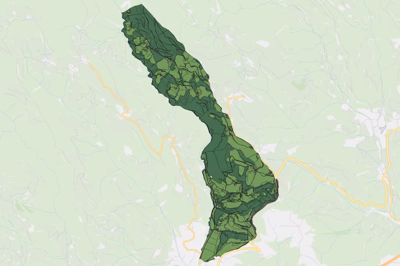 Kartenvorschau des Bodenverbrauchs der KG Wriesen