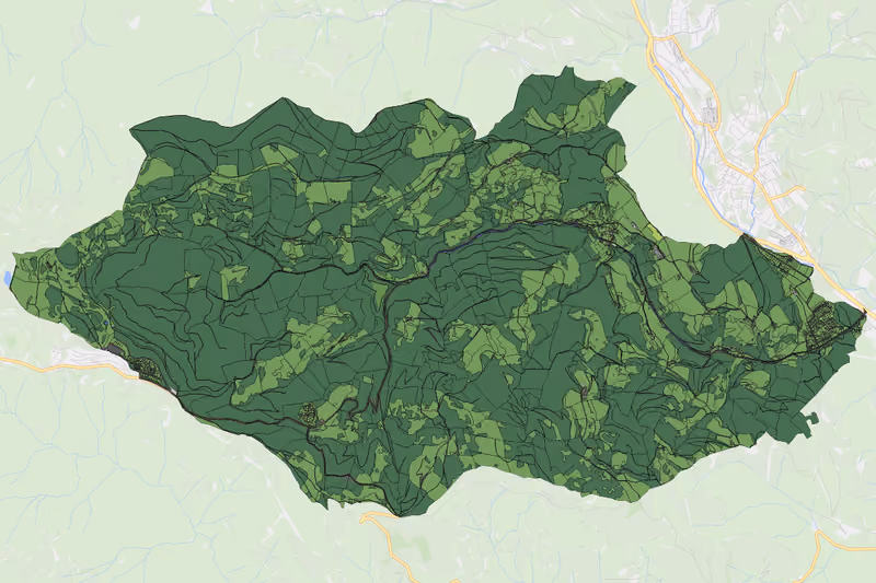 Kartenvorschau des Bodenverbrauchs der KG Kliening