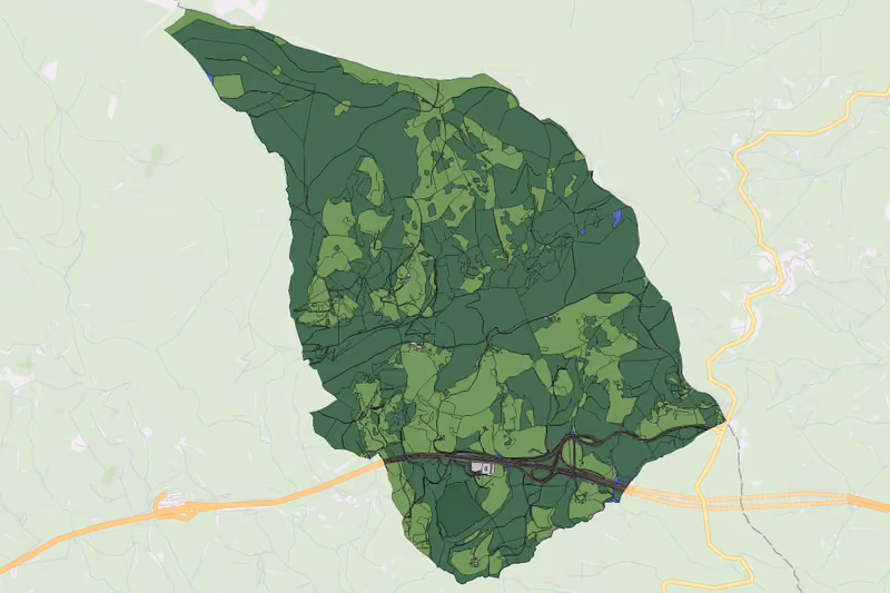 Kartenvorschau des Bodenverbrauchs der KG Oberauerling