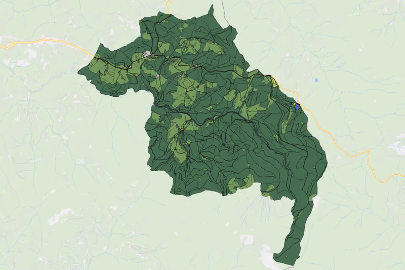 Kartenvorschau des Bodenverbrauchs der KG Oberpreitenegg