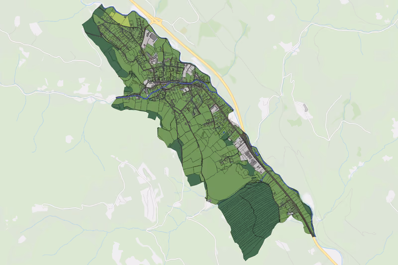 Kartenvorschau des Bodenverbrauchs der KG Reichenfels