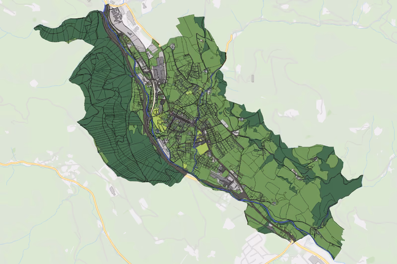 Kartenvorschau des Bodenverbrauchs der KG Bad St. Leonhard
