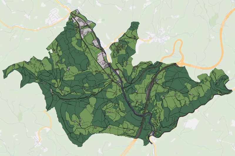 Kartenvorschau des Bodenverbrauchs der KG Twimberg