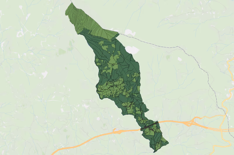 Kartenvorschau des Bodenverbrauchs der KG Unterauerling