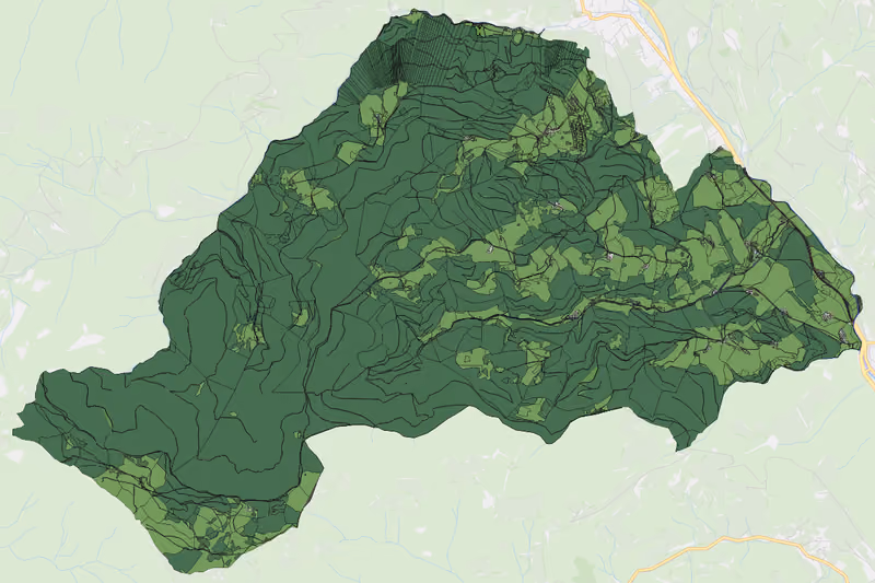 Kartenvorschau des Bodenverbrauchs der KG Weitenbach