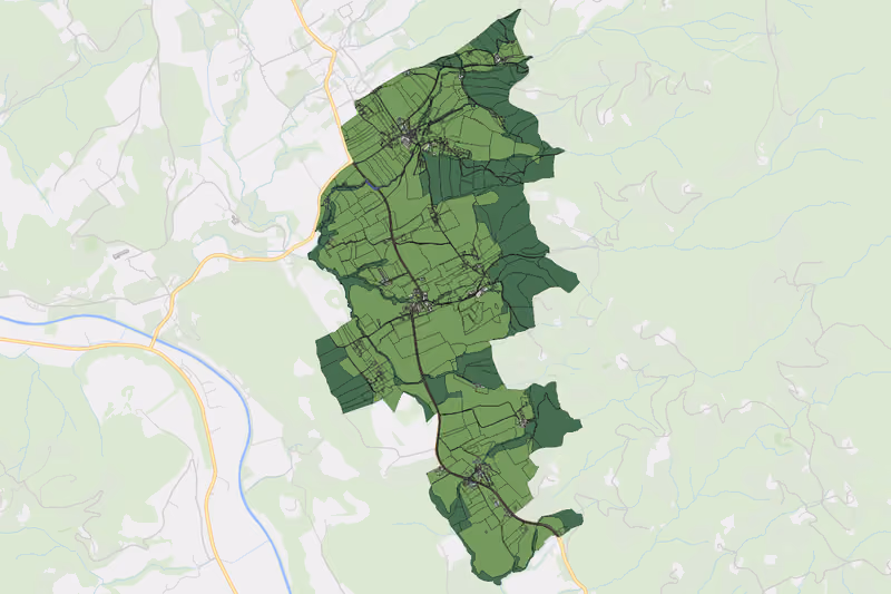 Kartenvorschau des Bodenverbrauchs der KG Andersdorf