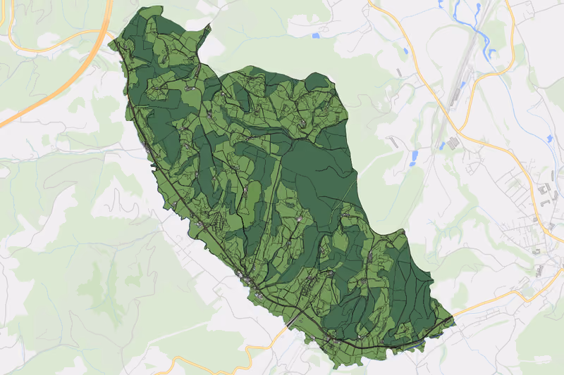 Kartenvorschau des Bodenverbrauchs der KG Granitztal-St. Paul