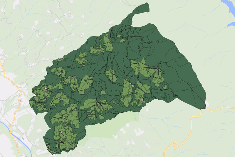 Kartenvorschau des Bodenverbrauchs der KG Lamprechtsberg-Hartneidstein