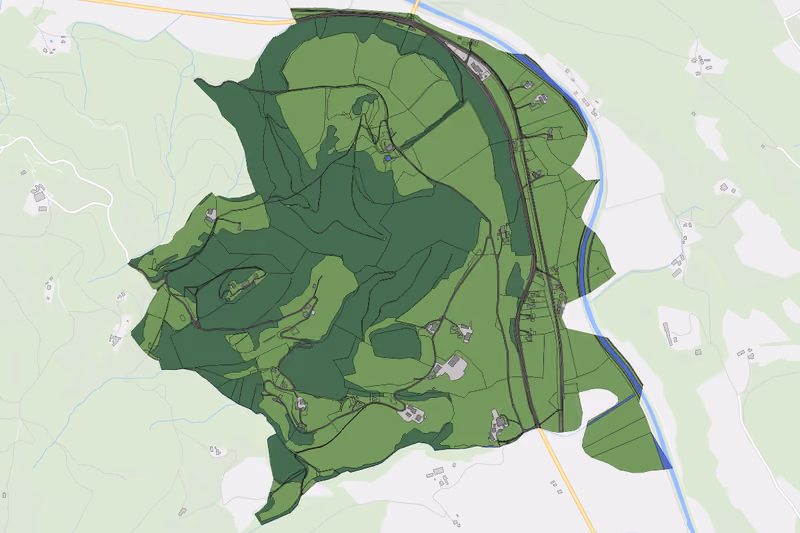Kartenvorschau des Bodenverbrauchs der KG Löschental