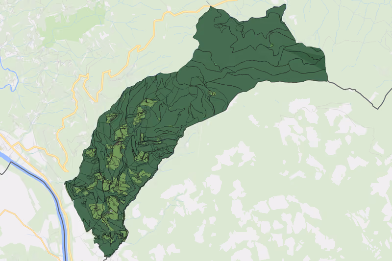 Kartenvorschau des Bodenverbrauchs der KG Lorenzenberg