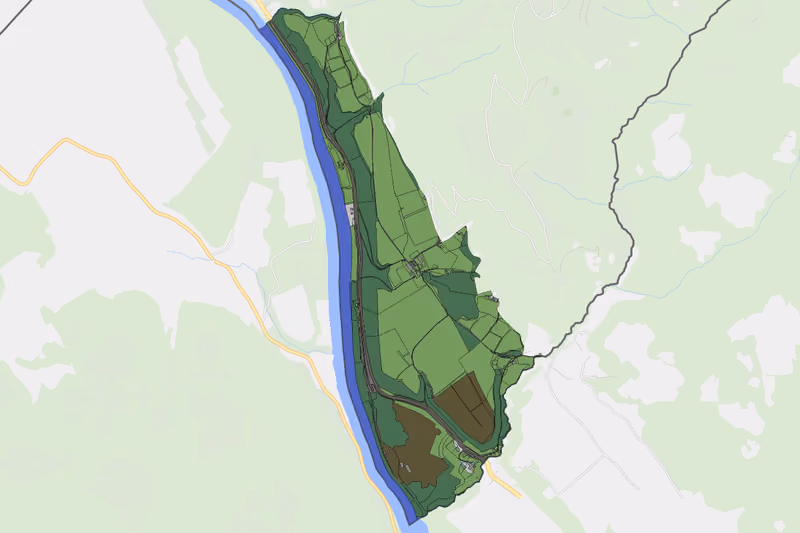 Kartenvorschau des Bodenverbrauchs der KG Rabenstein