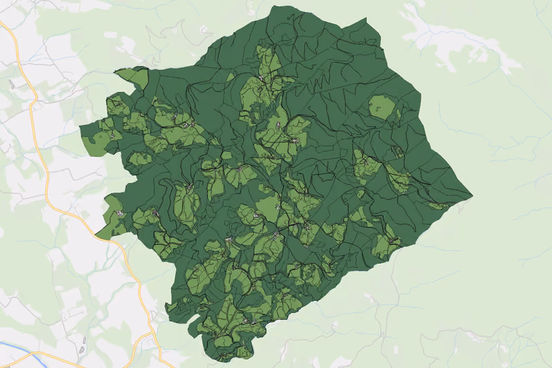 Kartenvorschau des Bodenverbrauchs der KG Weißenberg