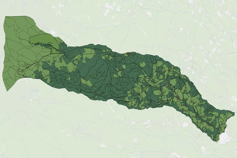 Kartenvorschau des Bodenverbrauchs der KG Aichberg