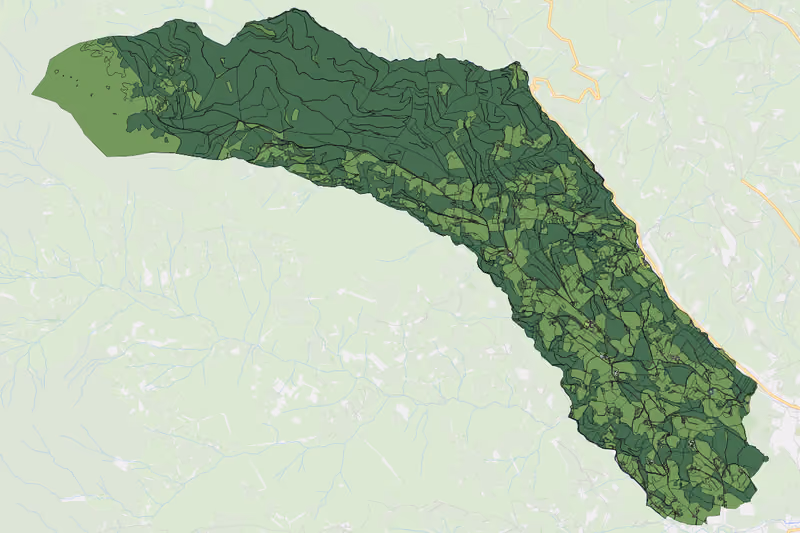 Kartenvorschau des Bodenverbrauchs der KG Forst