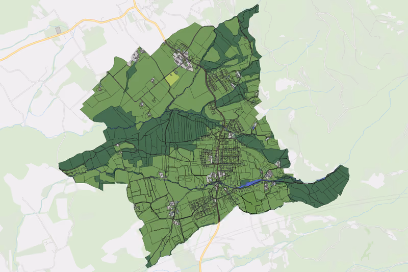 Kartenvorschau des Bodenverbrauchs der KG Gemmersdorf