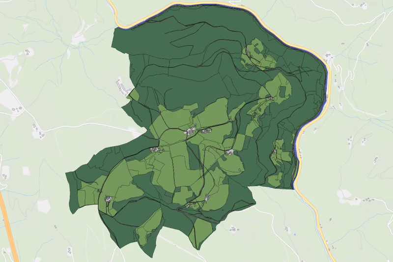 Kartenvorschau des Bodenverbrauchs der KG Hinterwölch