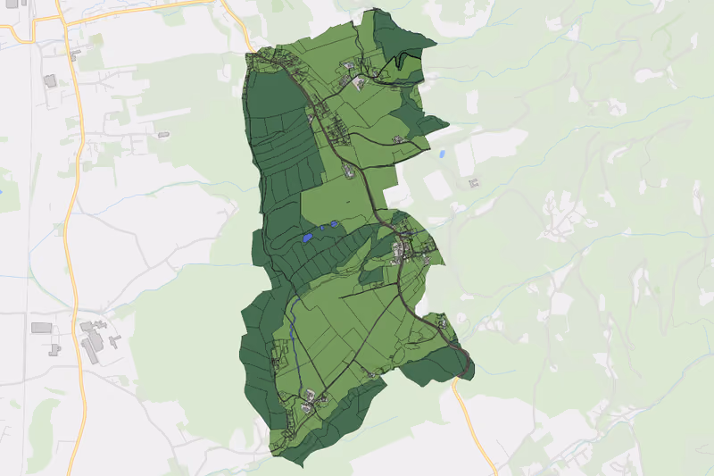 Kartenvorschau des Bodenverbrauchs der KG Michaelsdorf