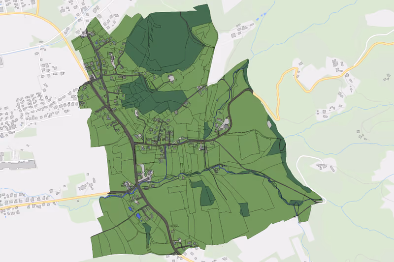 Kartenvorschau des Bodenverbrauchs der KG Paildorf