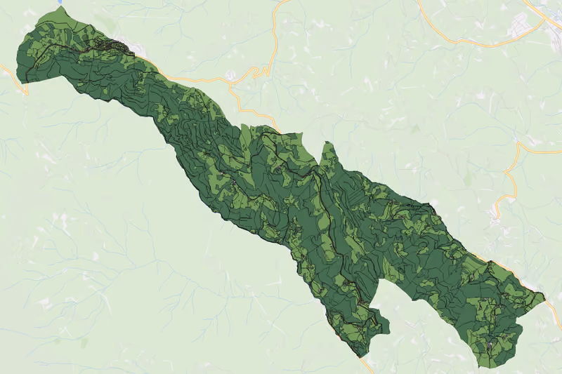 Kartenvorschau des Bodenverbrauchs der KG Preims