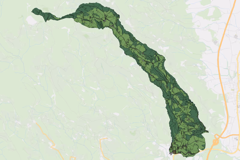 Kartenvorschau des Bodenverbrauchs der KG Schönweg