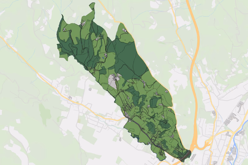 Kartenvorschau des Bodenverbrauchs der KG Unterleidenberg