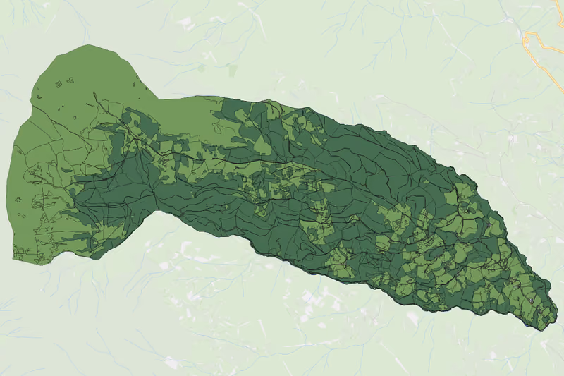 Kartenvorschau des Bodenverbrauchs der KG Witra