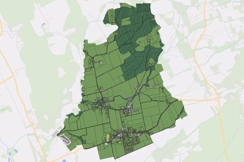 Kartenvorschau des Bodenverbrauchs der KG Lindhof
