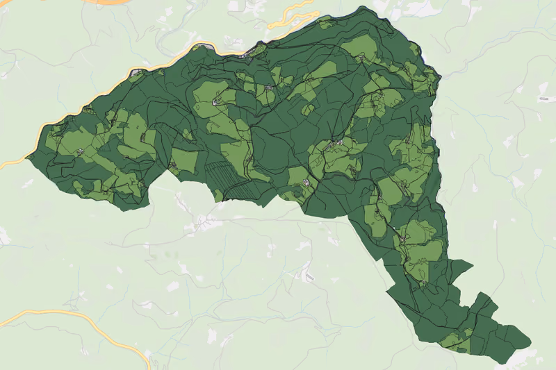 Kartenvorschau des Bodenverbrauchs der KG Waldenstein