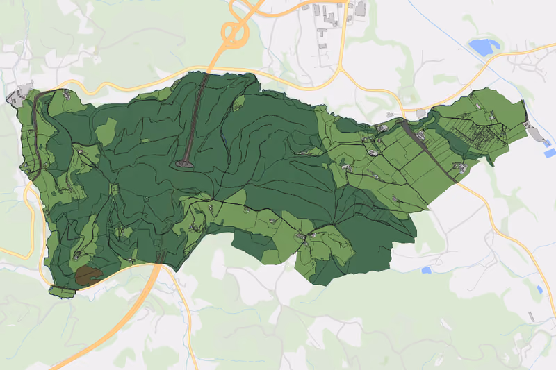 Kartenvorschau des Bodenverbrauchs der KG Winkling