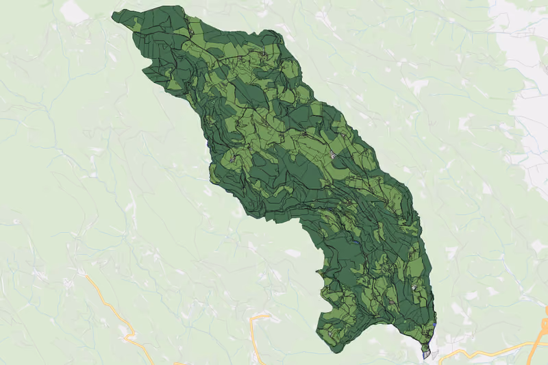 Kartenvorschau des Bodenverbrauchs der KG Lamm