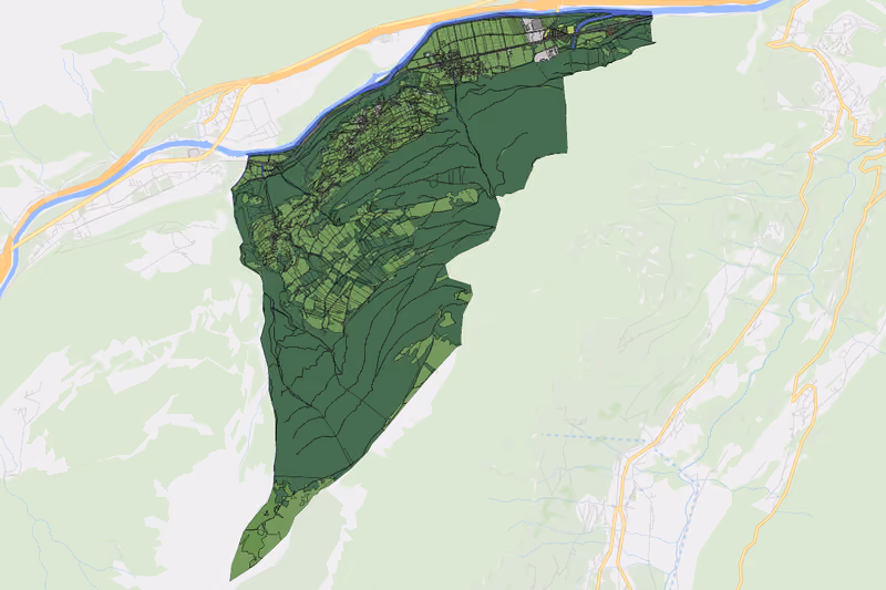 Kartenvorschau des Bodenverbrauchs der KG Imsterberg