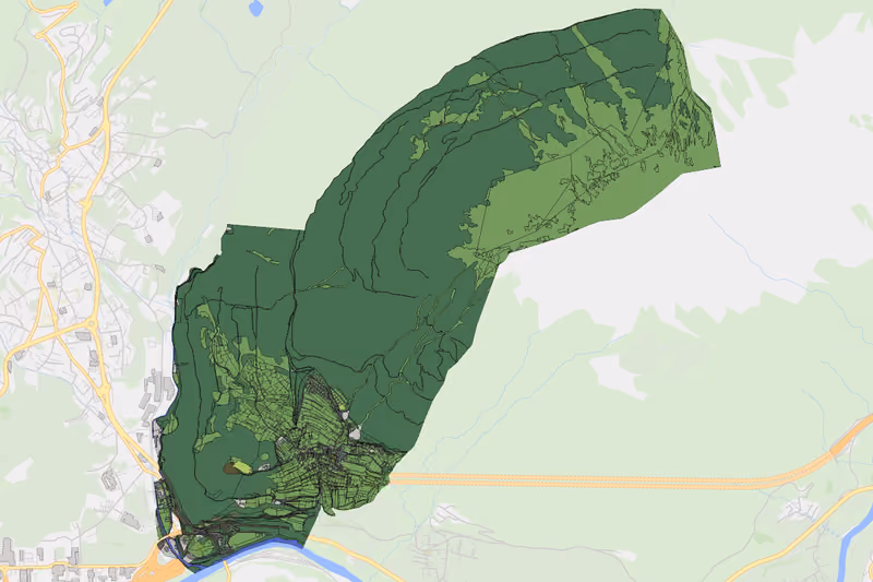 Kartenvorschau des Bodenverbrauchs der KG Karrösten