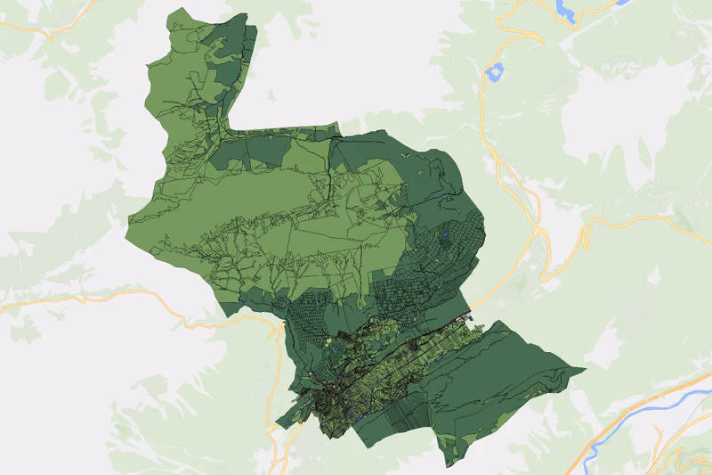Kartenvorschau des Bodenverbrauchs der KG Tarrenz