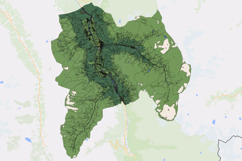 Kartenvorschau des Bodenverbrauchs der KG Längenfeld