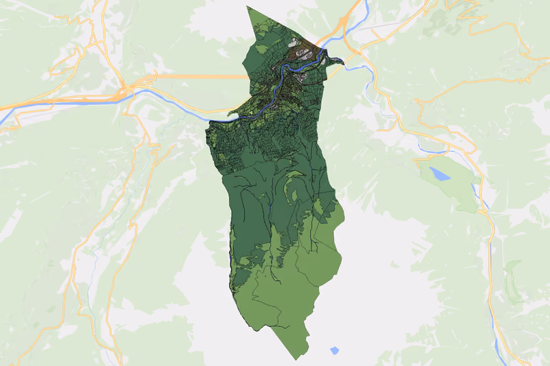 Kartenvorschau des Bodenverbrauchs der KG Roppen