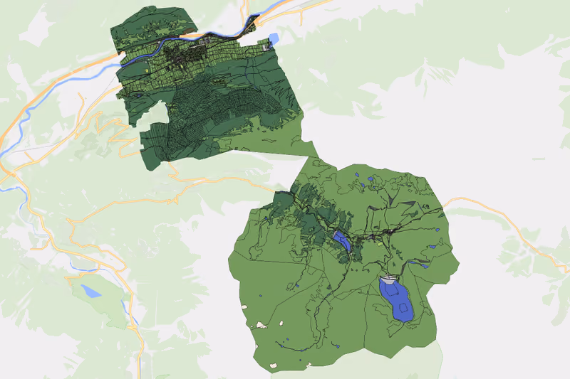 Kartenvorschau des Bodenverbrauchs der KG Silz