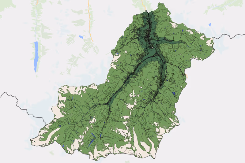 Kartenvorschau des Bodenverbrauchs der KG Sölden