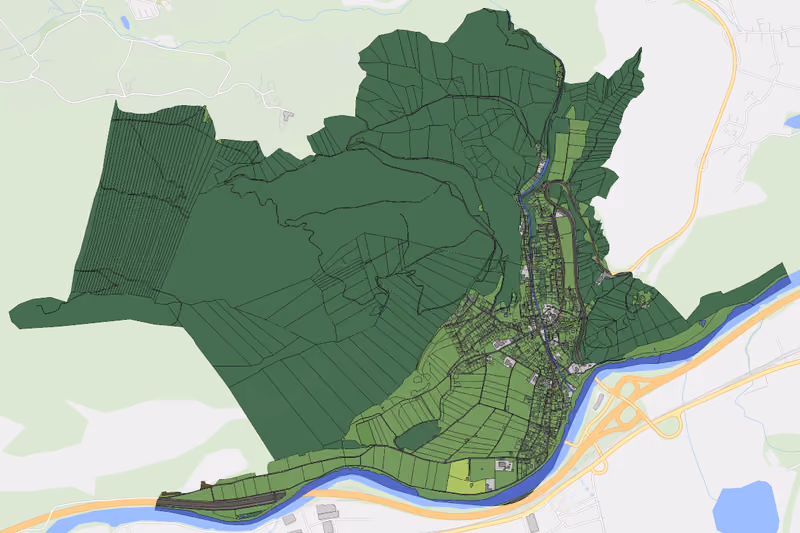 Kartenvorschau des Bodenverbrauchs der KG Mötz
