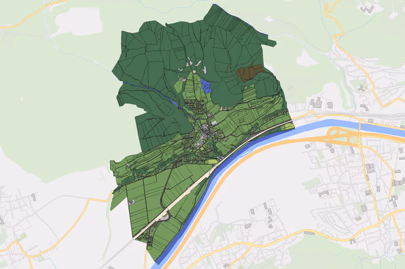 Kartenvorschau des Bodenverbrauchs der KG Baumkirchen