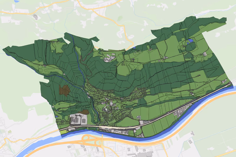 Kartenvorschau des Bodenverbrauchs der KG Fritzens